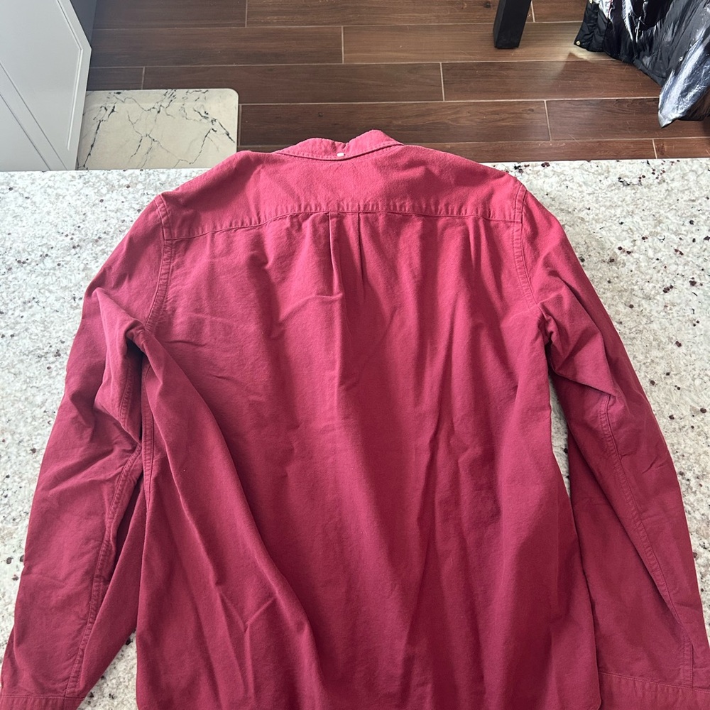 J. Crew Casual Red Button-Down Shirt - Picture 4 of 4